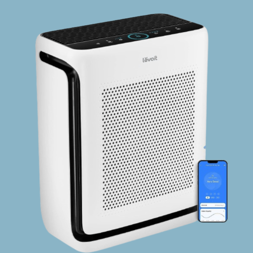 LEVOIT Air Purifiers for Home Large Room Up to 1800 Ft² in 1 Hr with Washable Filters, Air Quality Monitor, Smart WiFi, HEPA Sleep Mode for Allergies, Pet Hair, Pollen in Bedroom, Vital 200S-P, White